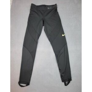Nike Pro Leggings Womens Small Black Stirrup Dri-FIT Training Pants Mid-Rise